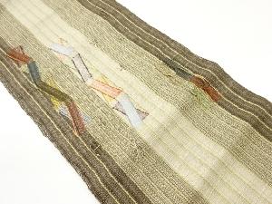 変わり織縞模様織出し名古屋帯